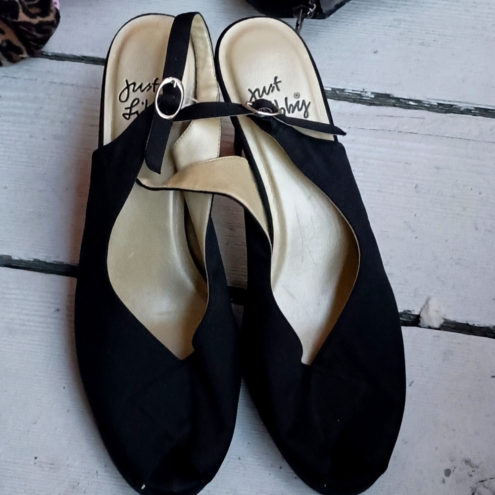 Black sling  backs